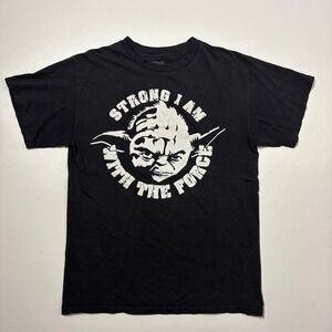 Philcos Black Star Wars Yoda Graphic T-Shirt - M